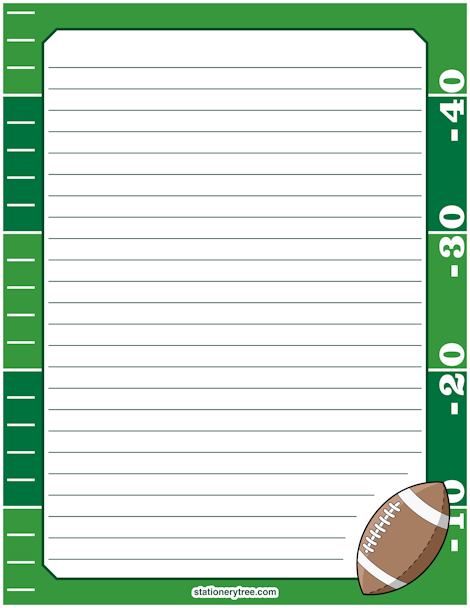 Free Football Printable Stationery