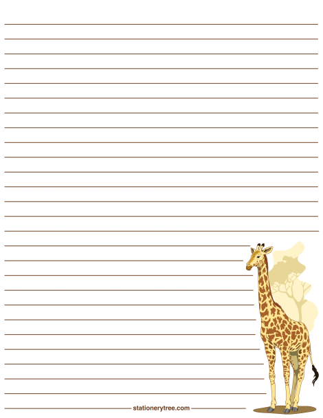 Animal writing paper