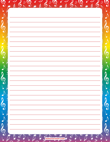 Christmas lined writing paper
