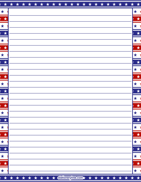 Patriotic Stationery Free Printable