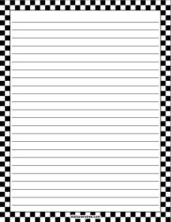 Black and White Checkered Stationery