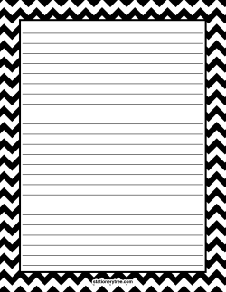 Black Chevron Stationery