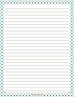 Blue and Brown Polka Dot Stationery