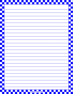 Blue and White Checkered Stationery