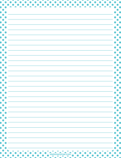 Blue and White Polka Dot Stationery