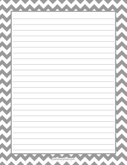 Gray Chevron Stationery