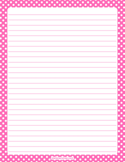 Hot Pink and White Polka Dot Stationery