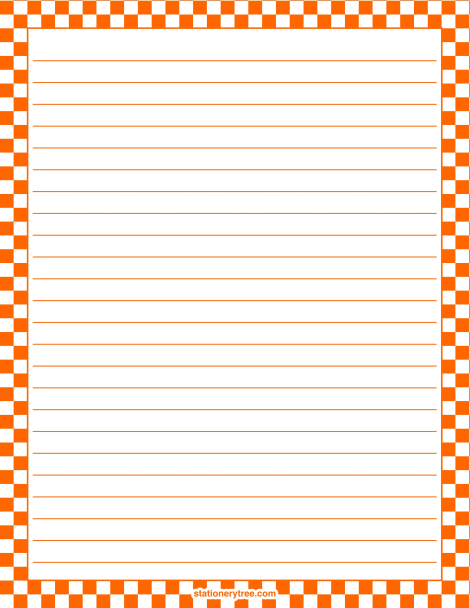 Orange and White Checkered 