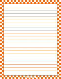 Orange and White Checkered Stationery