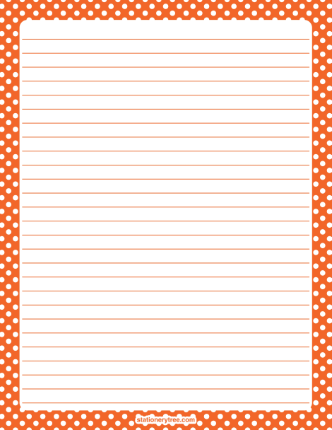 Orange and White Polka Dot 
