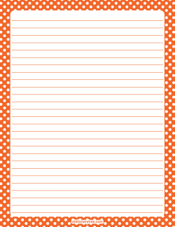 Orange and White Polka Dot Stationery