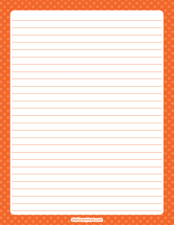 Orange Polka Dot Stationery