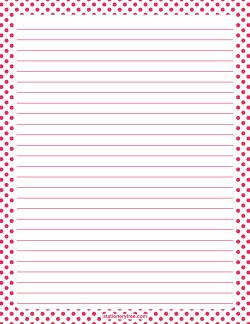 Pink and White Polka Dot Stationery