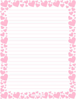 Pink Heart Stationery