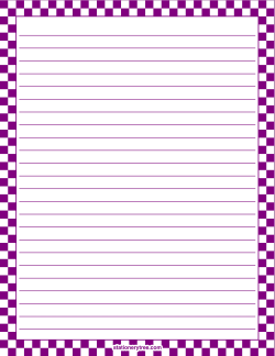 Purple and White Checkered Stationery