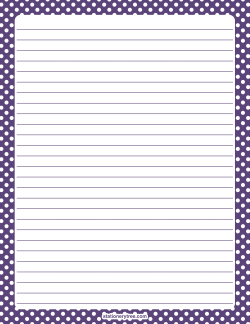 Purple and White Polka Dot Stationery
