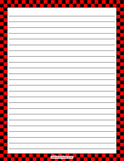 Red and Black Checkered Stationery