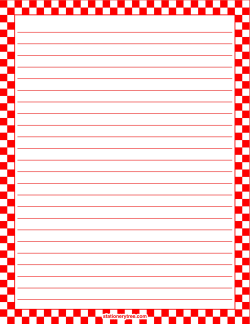Red and White Checkered Stationery