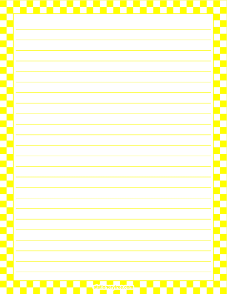 Yellow and White Checkered 