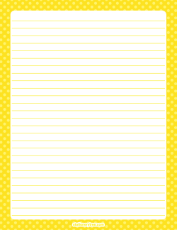 Yellow Polka Dot Stationery